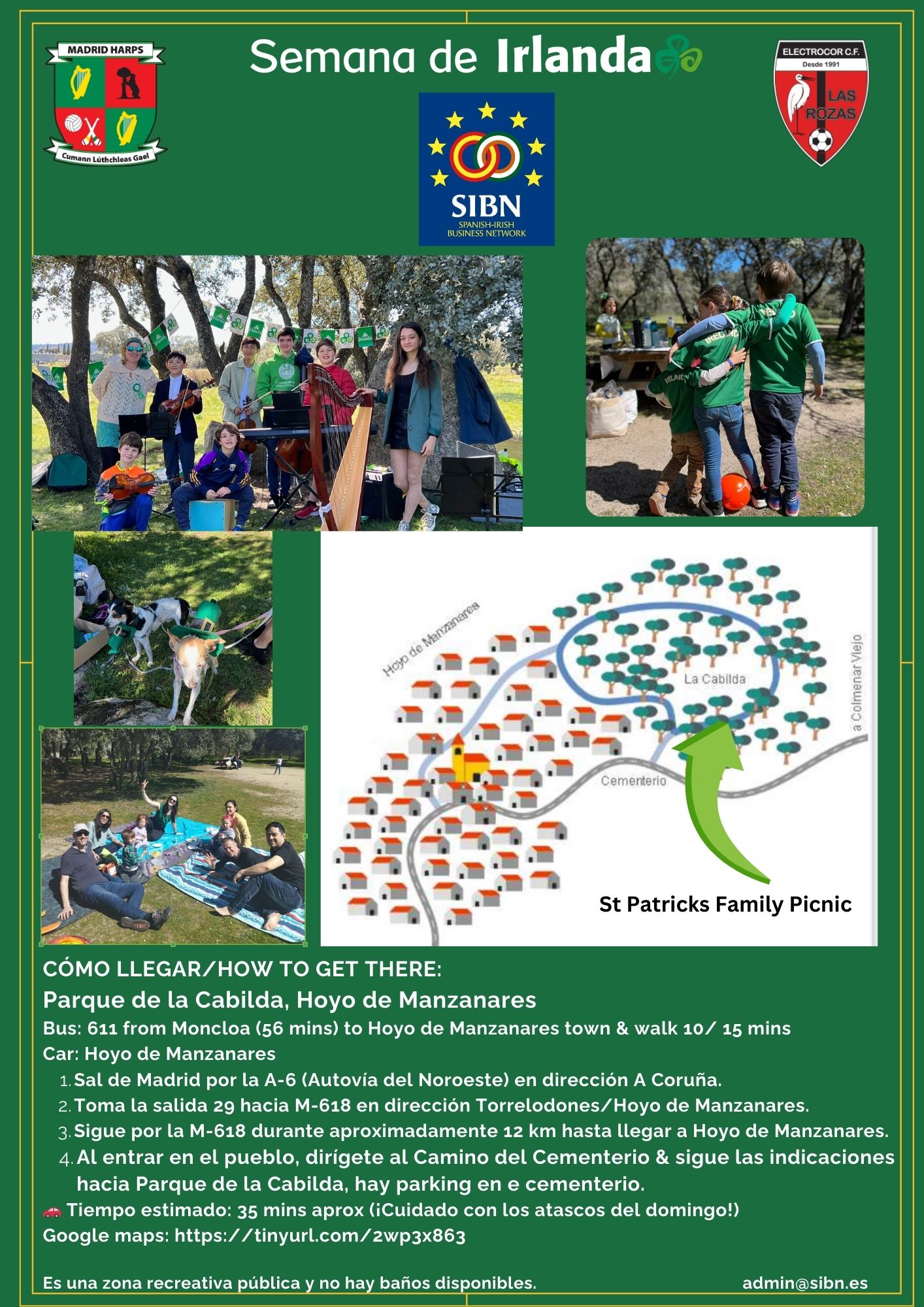 invitation st patrick's day in madrid picnic how to get there